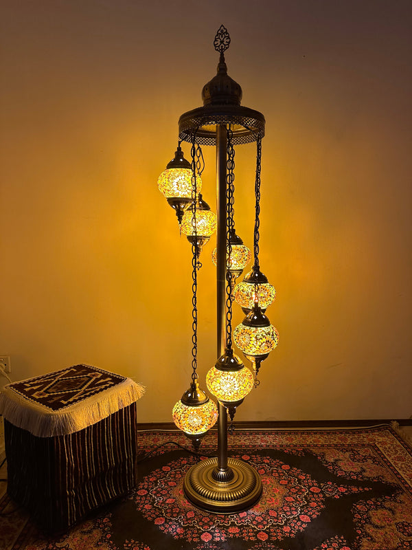 Turkish Floor Lamp with 7 Globes - C3Y