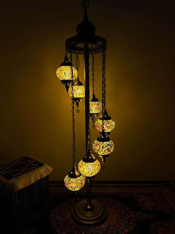 Turkish Floor Lamp with 7 Globes - C3Y