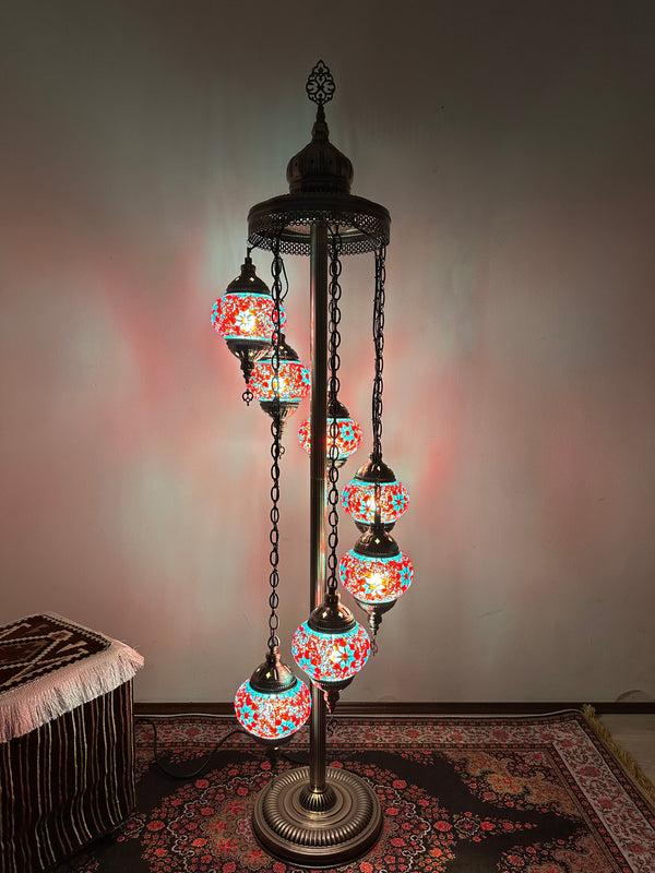 Turkish Floor Lamp with 7 Globes - Fc