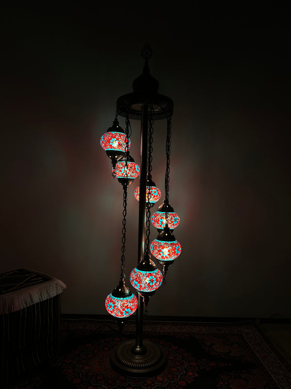 Turkish Floor Lamp with 7 Globes - Fc