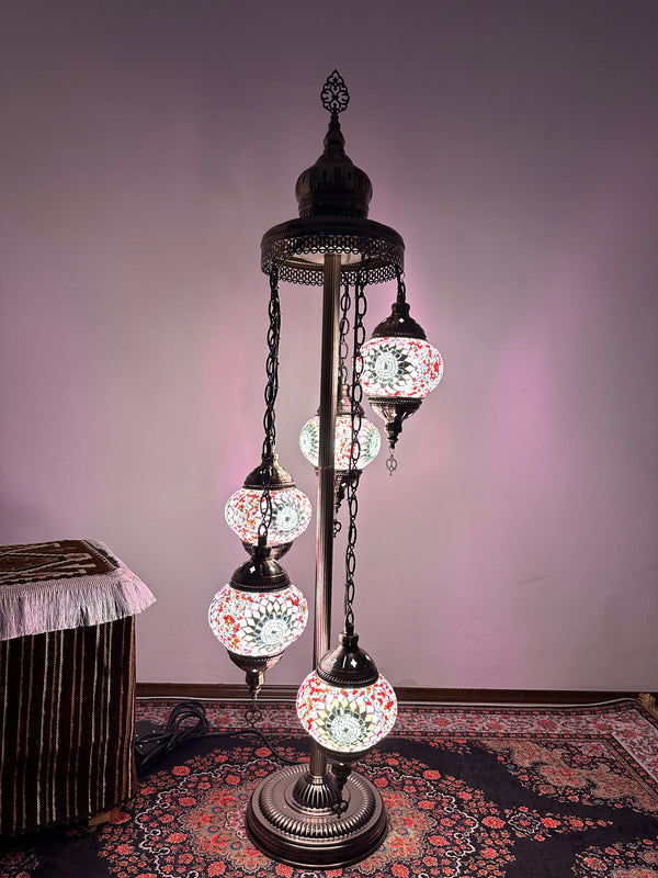 Turkish Floor Lamp with 5 Globes - Vpx