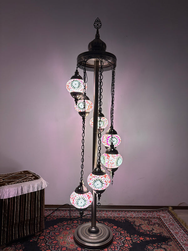 Turkish Floor Lamp with 7 Globes - Vpx