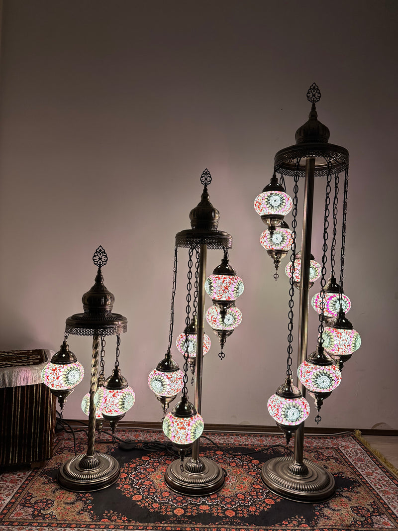 Turkish Floor Lamp with 3 Globes - Vpx