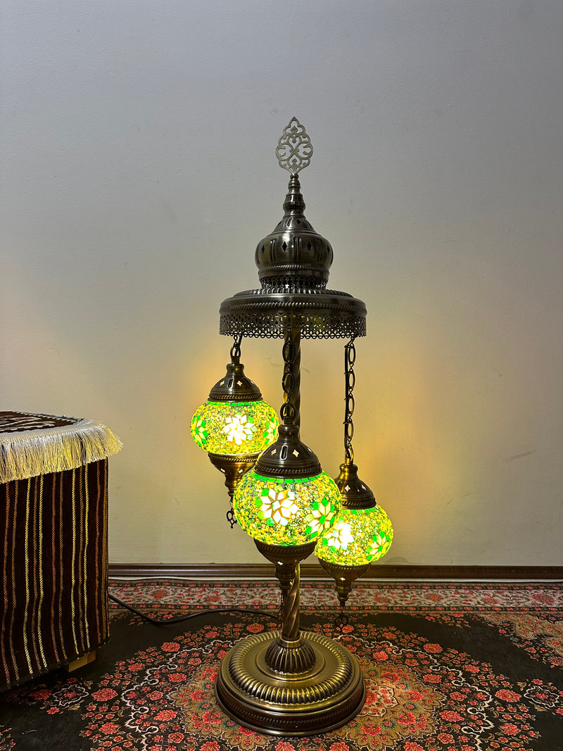 Turkish Floor Lamp with 3 Globes - Fg