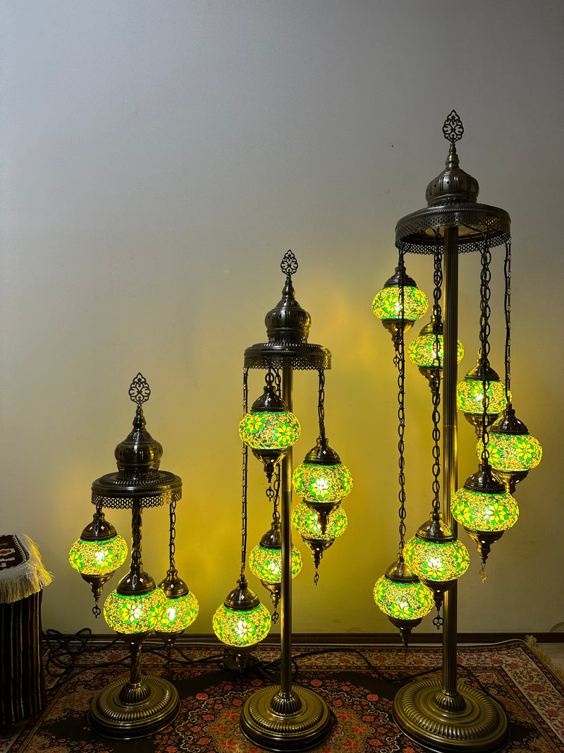 Turkish Floor Lamp with 3 Globes - Fg