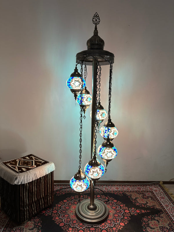 Turkish Floor Lamp with 7 Globes - Sbw