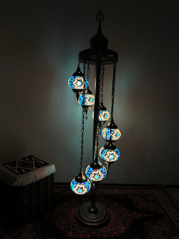 Turkish Floor Lamp with 7 Globes - Sbw