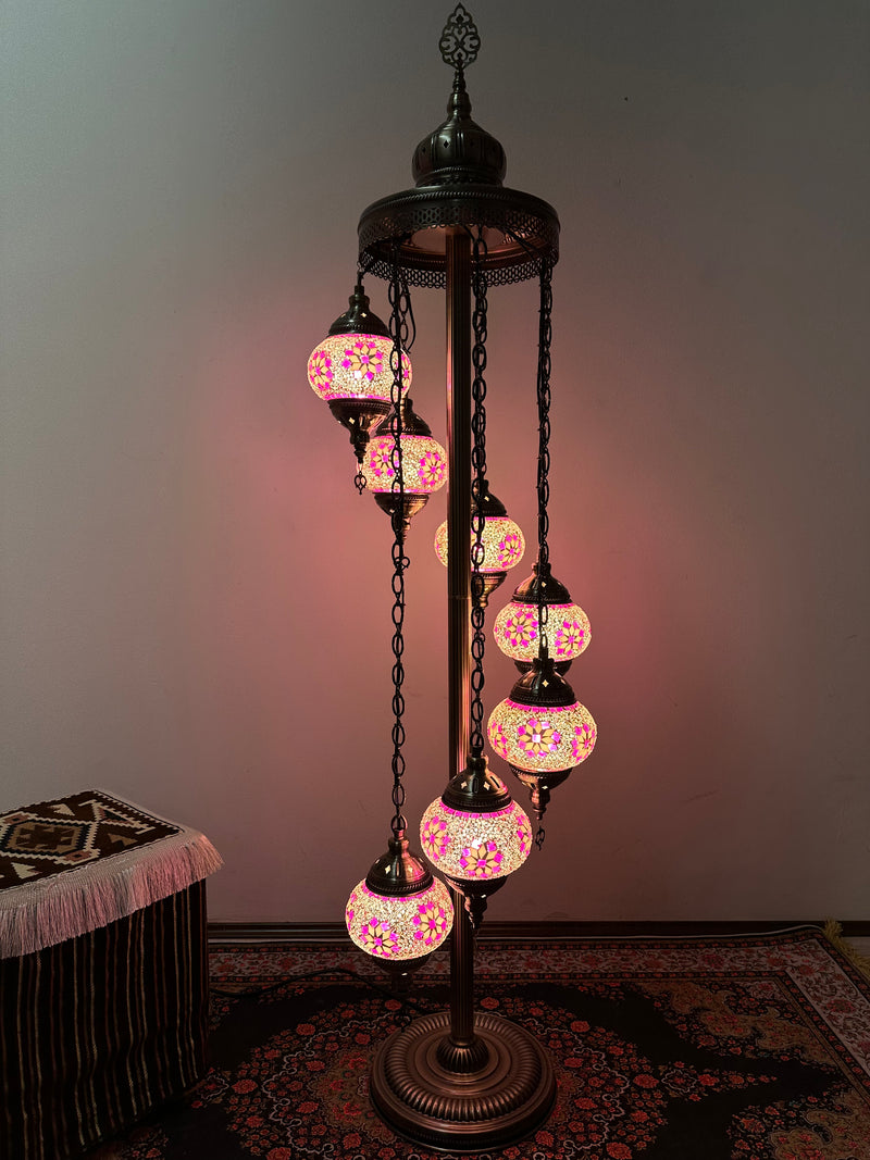 Turkish Floor Lamp with 7 Globes - Fpp