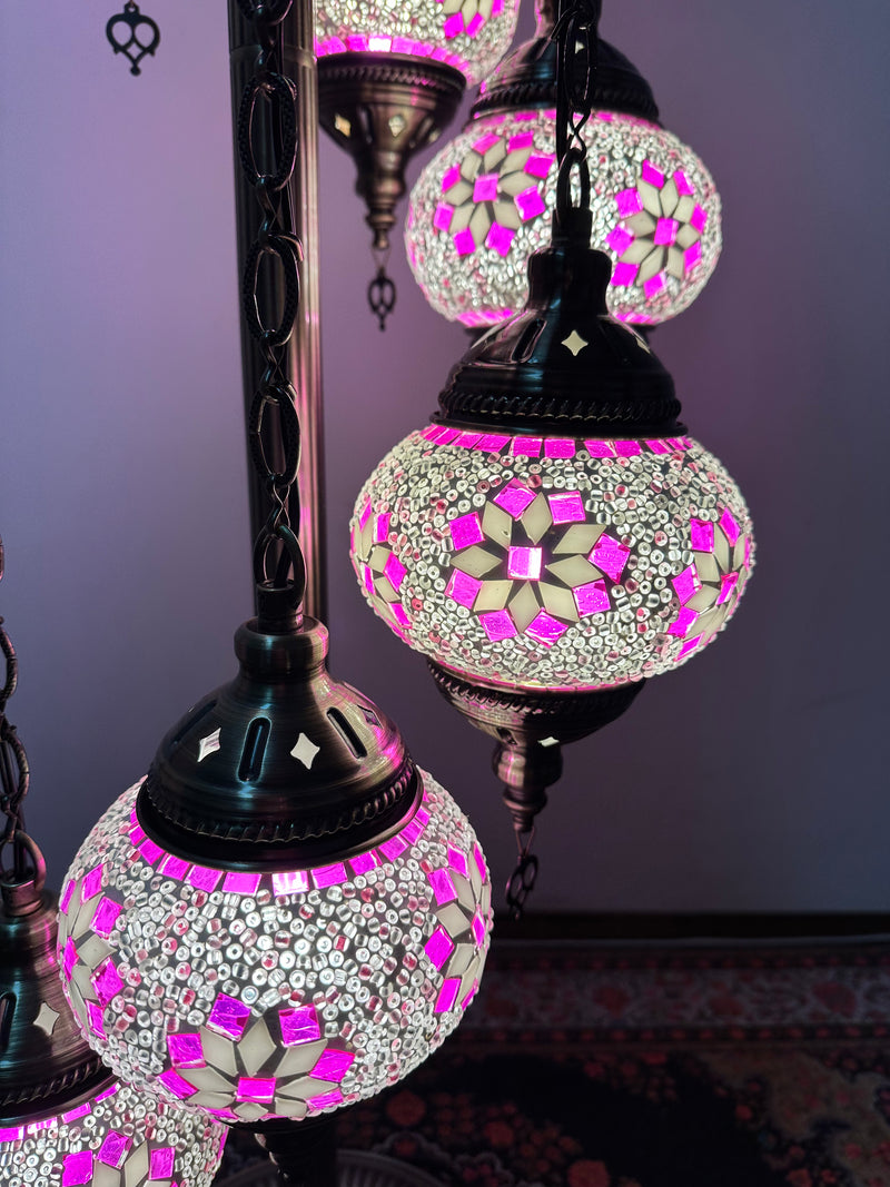 Turkish Floor Lamp with 7 Globes - Fpp