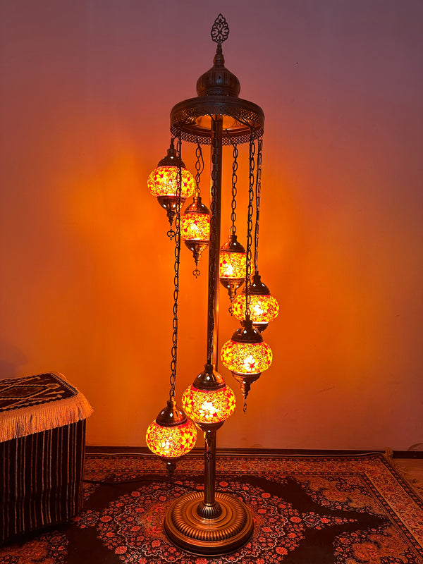 Turkish Floor Lamp with 7 Globes - Fo