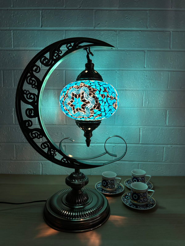 Crescent Moon Lamps Blue-2