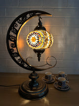 Crescent Moon Lamps Brown Star