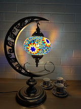 Crescent Moon Lamps Colourful