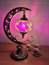 Crescent Moon Lamps Purple Star