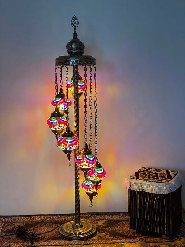 Turkish Floor Lamps- 7 pieces Multi Colour