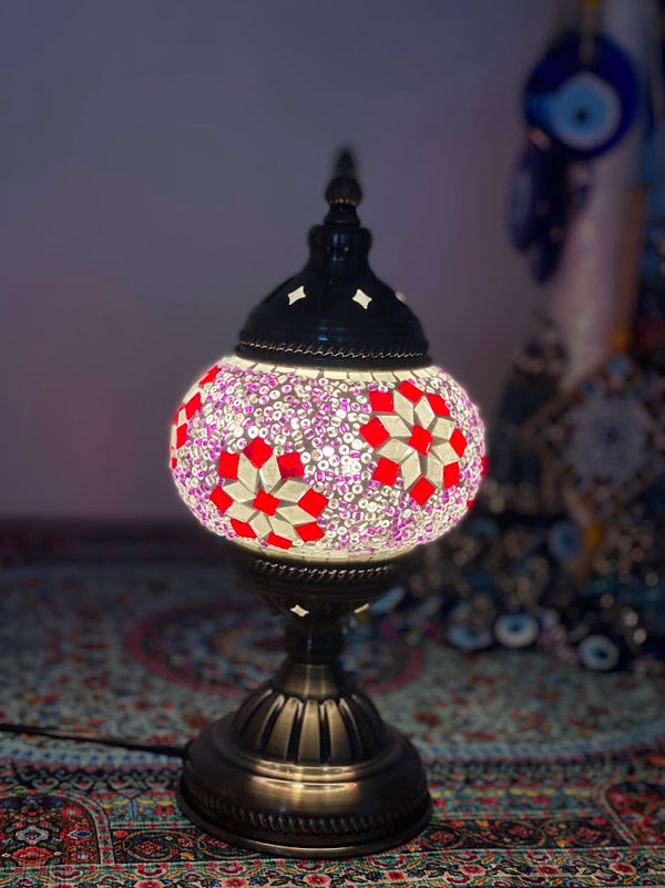 Table Lamps - Pink Red Flower