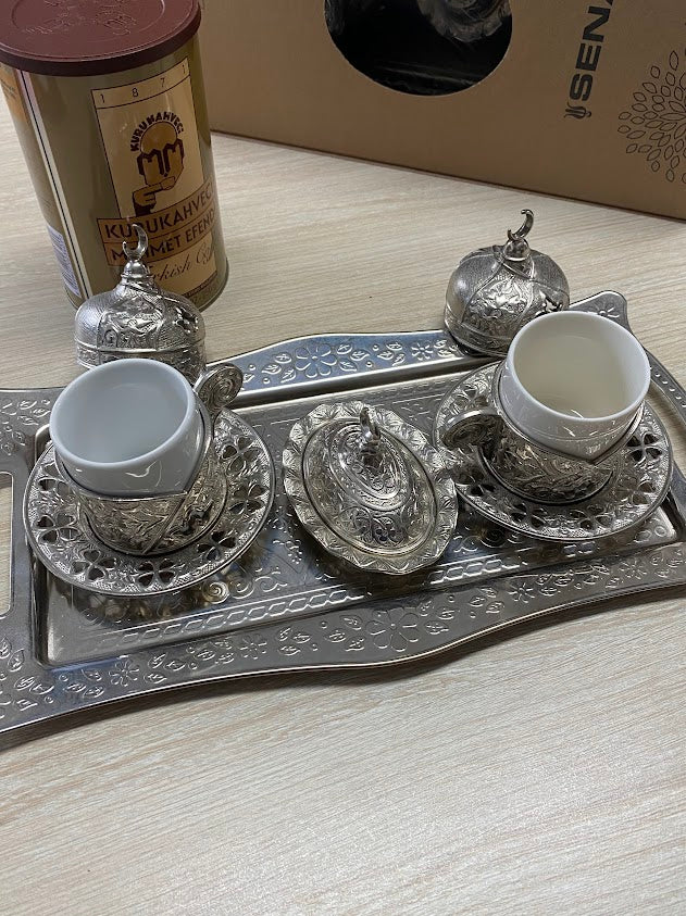 Sena Coffee Set - Double Silver