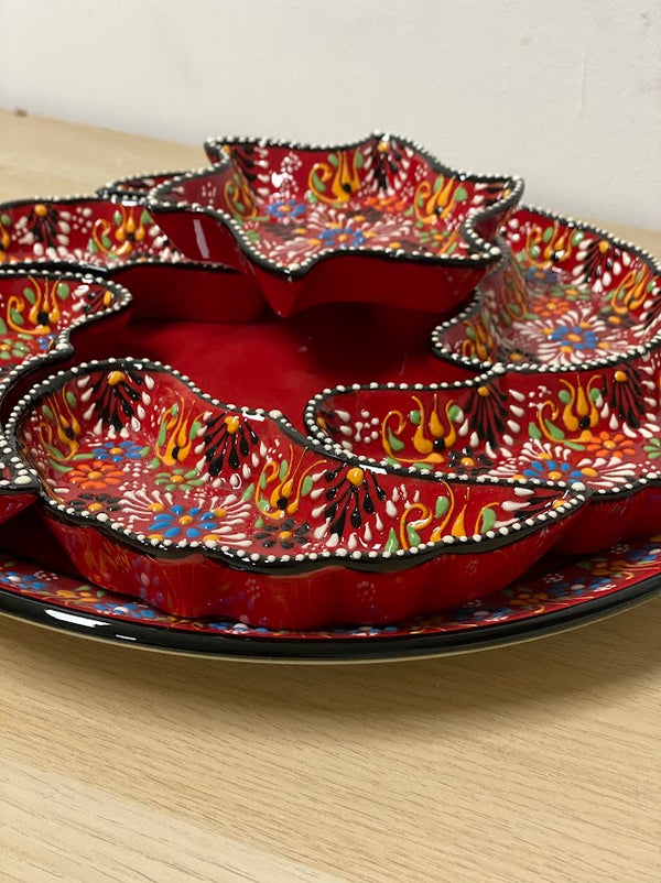 Ceramic Dip Set- Red