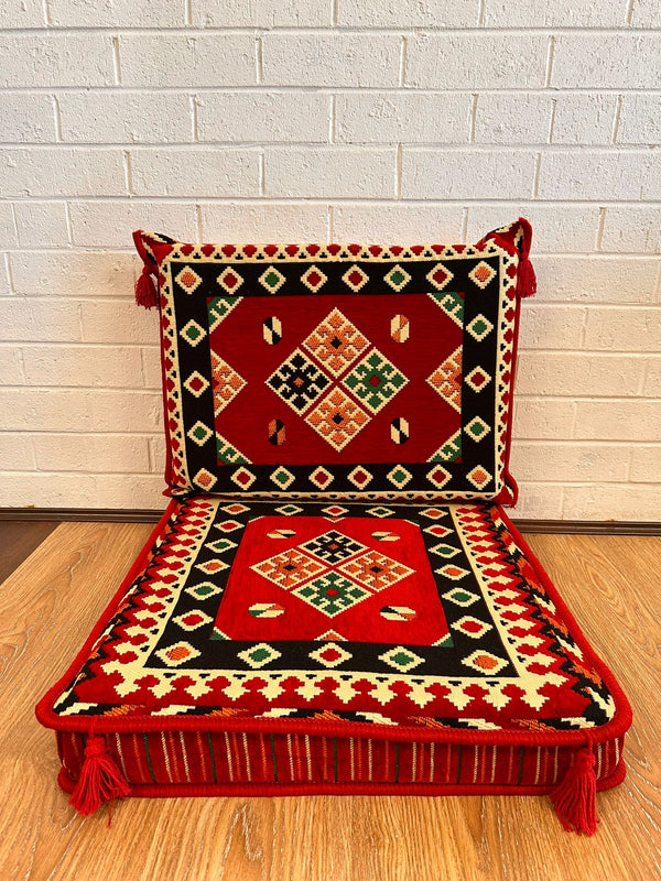 Single Cushion Set ( Red Square )