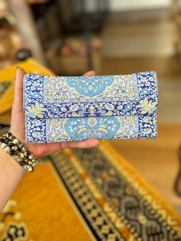 Handmade Kilim Wallet Blue