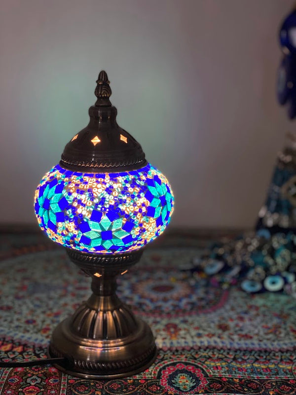 Table Lamps - Blue Flower