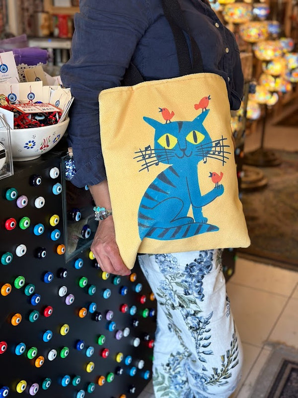 Chamois Shoulder Bag Singer Cat
