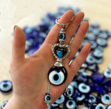 Evil Eye Keyring Heart Design