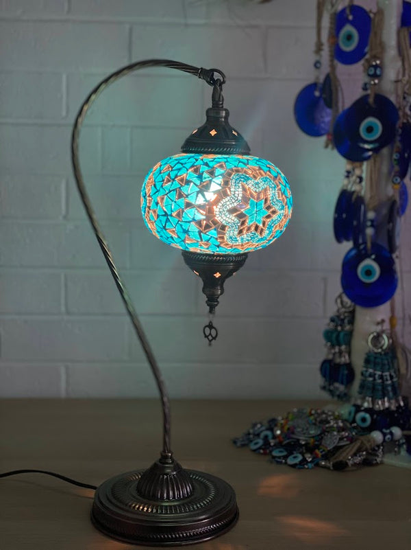 Large Swan Lamp- Turquoise