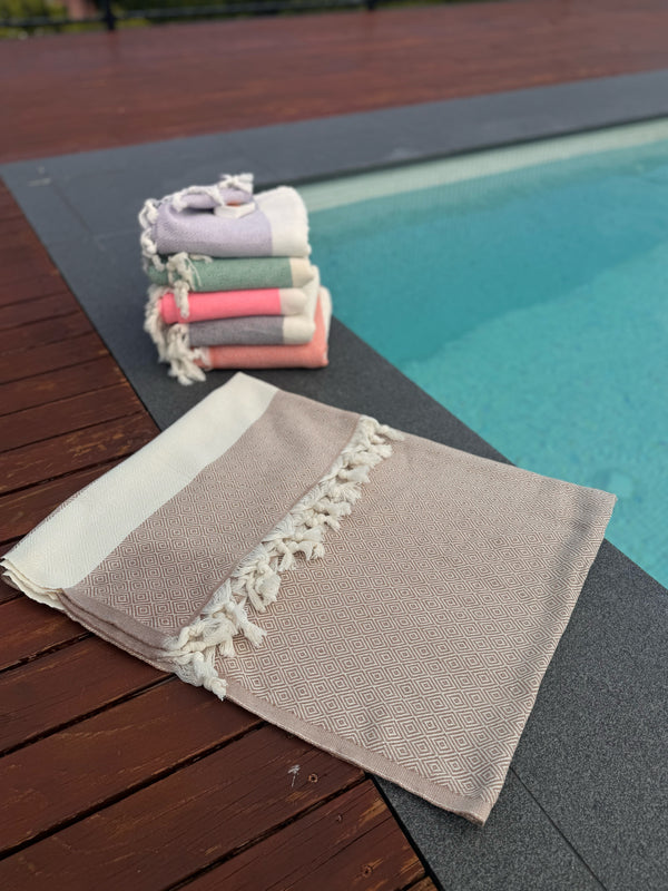 Turkish Cotton Towel- Beige