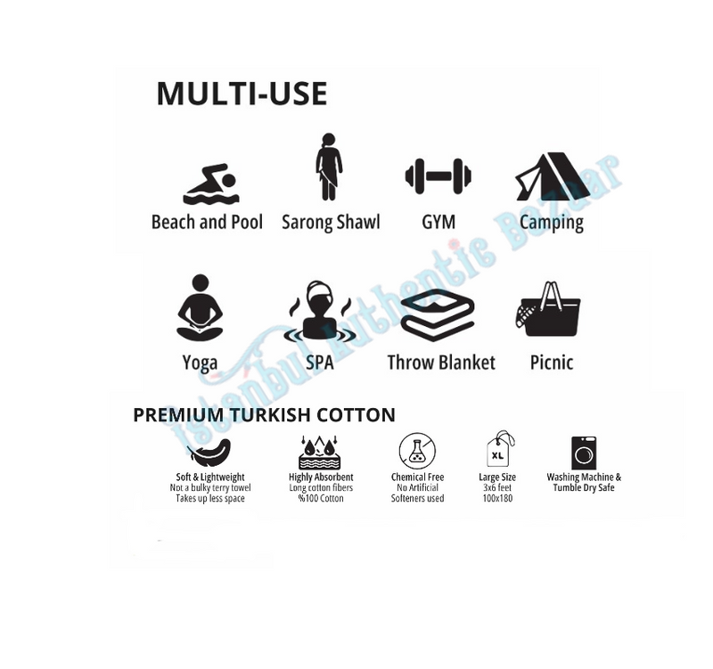 Turkish Cotton Towel - Yellow