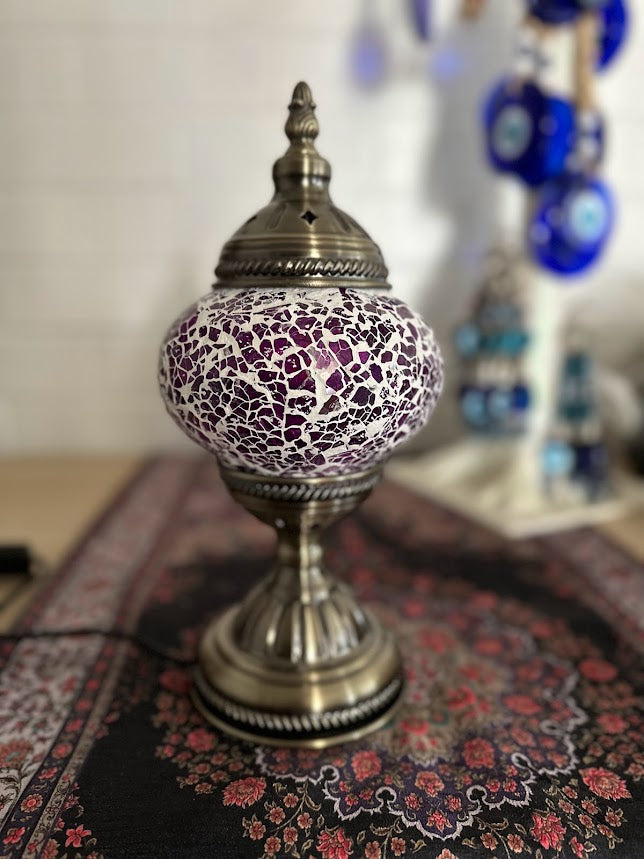 Table Lamps - Purple Crackle