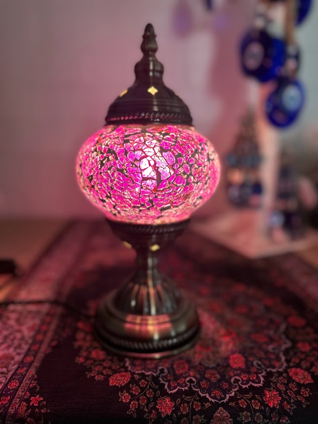 Table Lamps - Purple Crackle