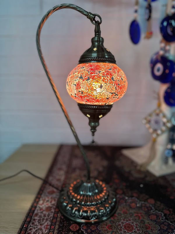 Swan Lamps Mosaics - Red Crackle