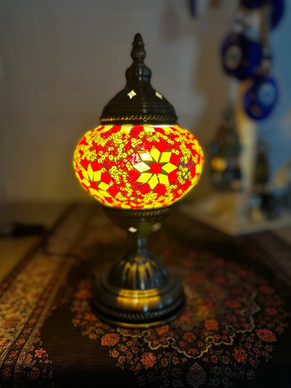 Table Lamps - Red Yellow Flower
