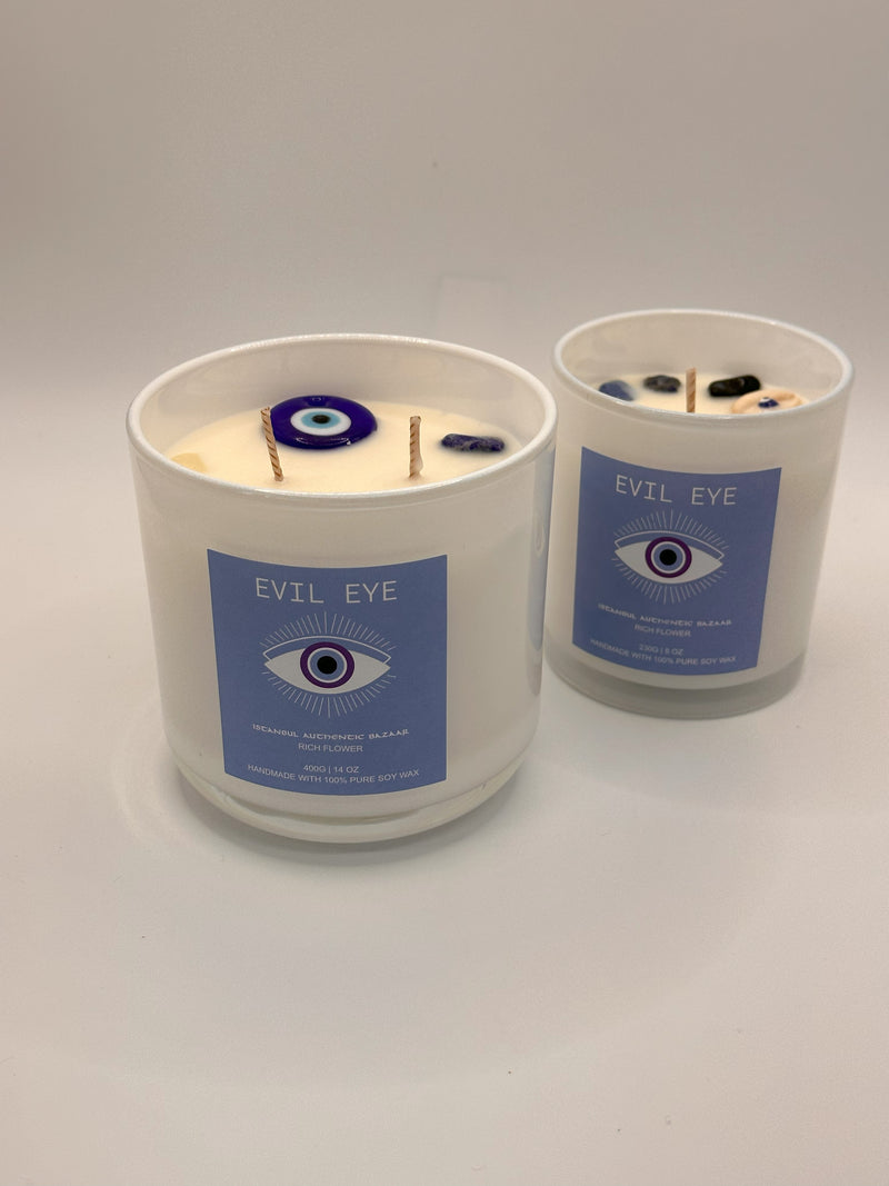 Evil Eye Protection Candle- Rich Flower 14 OZ