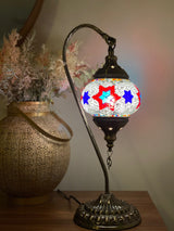 Swan Lamps - Red Blue White star