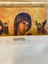 Vintage stone with Vintage frame 20x30 - Mother of Perpetual Help